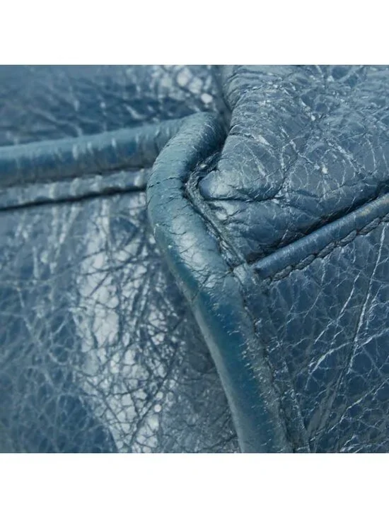 Balenciaga Giant Mini City 2-Way Shoulder Bag Blue Leather - Picture 7 of 10